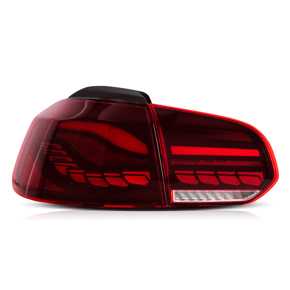 VLAND UK LED Tail Lights for Volkswagen Golf 6 MK6 2009-2014 (GTS Style) with E-Mark