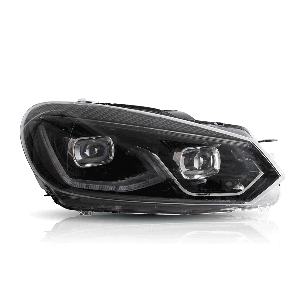VLAND UK LED Headlights For 2009-2014 Volkswagen Golf 6 MK6 with E-Mark