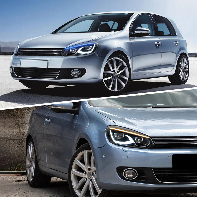 VLAND UK LED Headlights For 2009-2014 Volkswagen Golf 6 MK6 with E-Mark