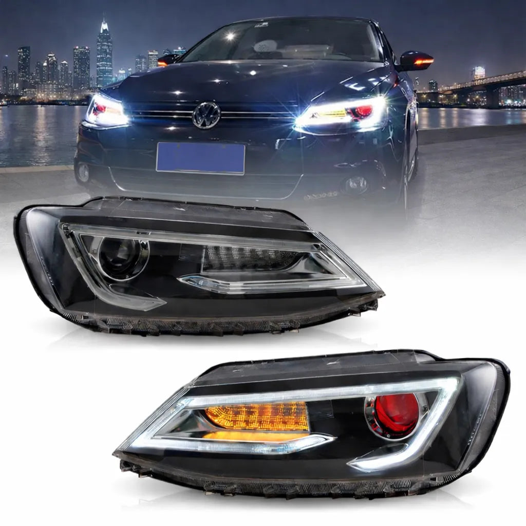 VLAND UK Headlights 2012-2018 Volkswagen Jetta/Sagitar MK6 with E-Mark