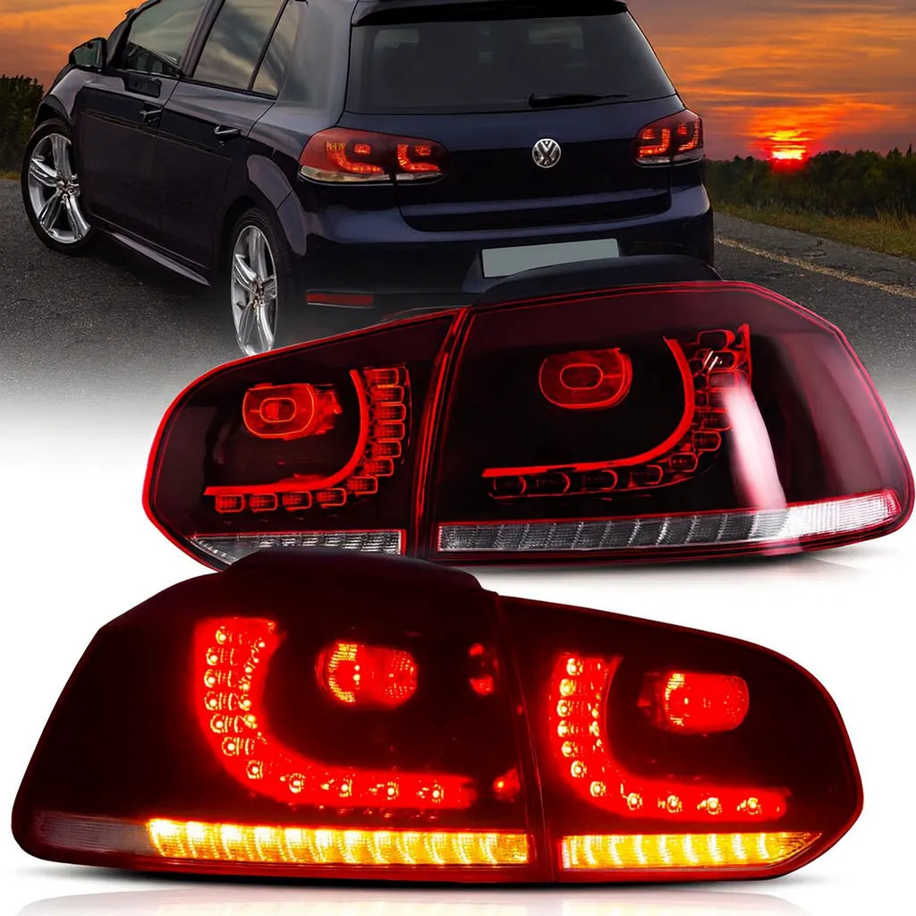 VLAND UK  LED Tail Lights 2009-2014 Volkswagen Golf 6 MK6 with E-Mark