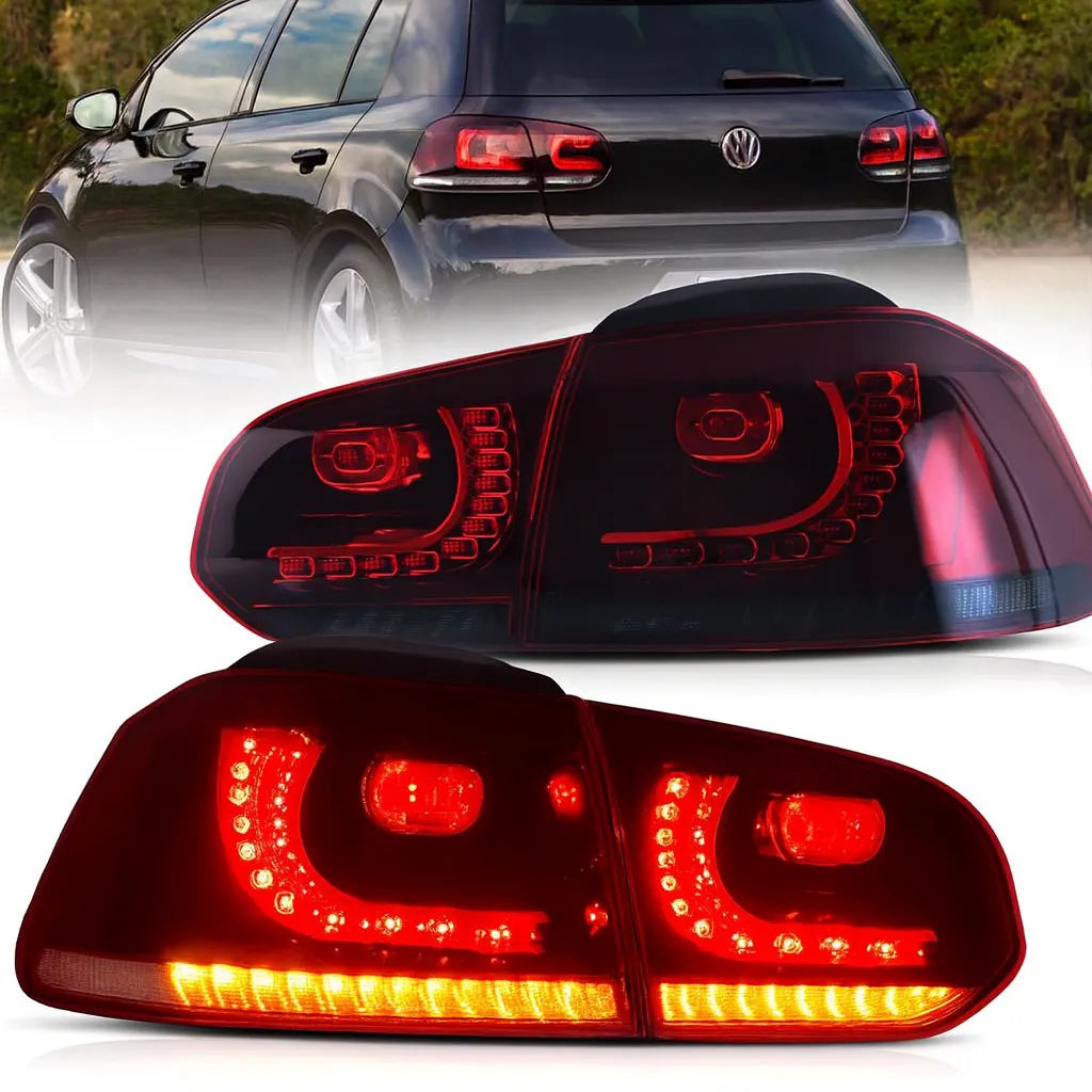 VLAND UK  LED Tail Lights 2009-2014 Volkswagen Golf 6 MK6 with E-Mark