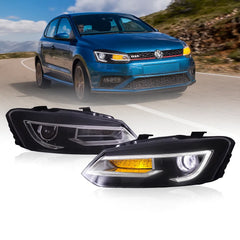 VLAND UK 2009-2017 Volkswagen Polo MK5  LED Headlights with E-Mark