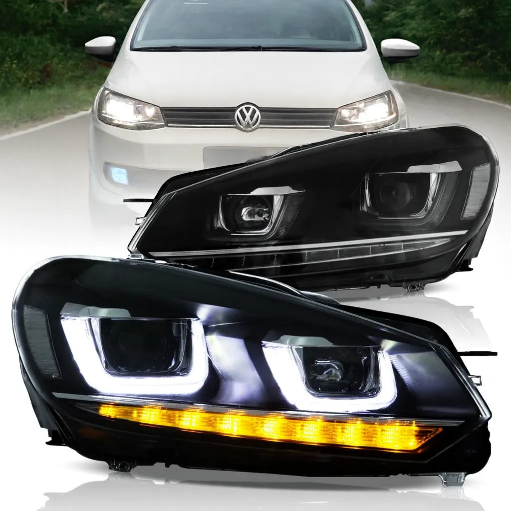 VLAND UK LED Headlights 2009-2014 Volkswagen Golf 6 MK6 with E-Mark