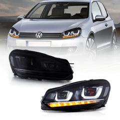 VLAND UK LED Headlights 2009-2014 Volkswagen Golf 6 MK6 with E-Mark