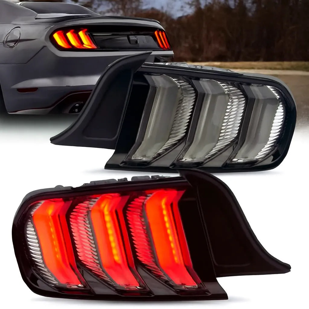 Vland UK 2015-2023 Ford Mustang S550 LED Tail Lights w/5 modes Turn Signal with E-Mark