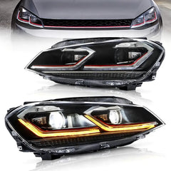 VLAND UK 15-17 Volkswagen Golf 7th Gen (Mk7,Typ 5G) Vland Projector Headlights Black with E-Mark