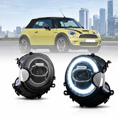 VLAND UK LED Headlights 2007-2013 Mini Cooper 2th Gen(R55 R56 R57 R58 R59) with E-Mark