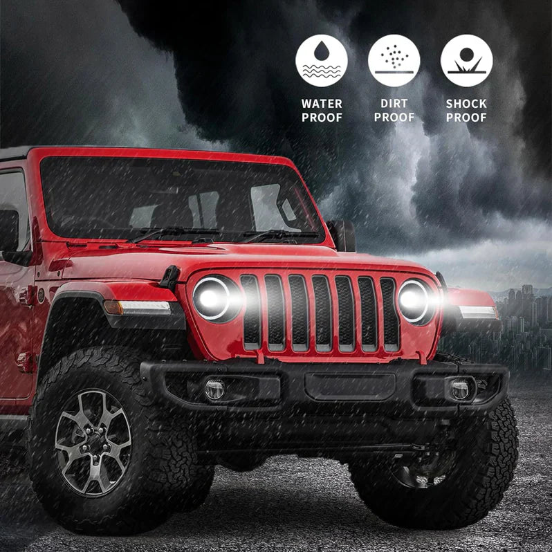 VLAND UK LED Headlights For 2018-2023 Jeep Wrangler & Gladiator JT