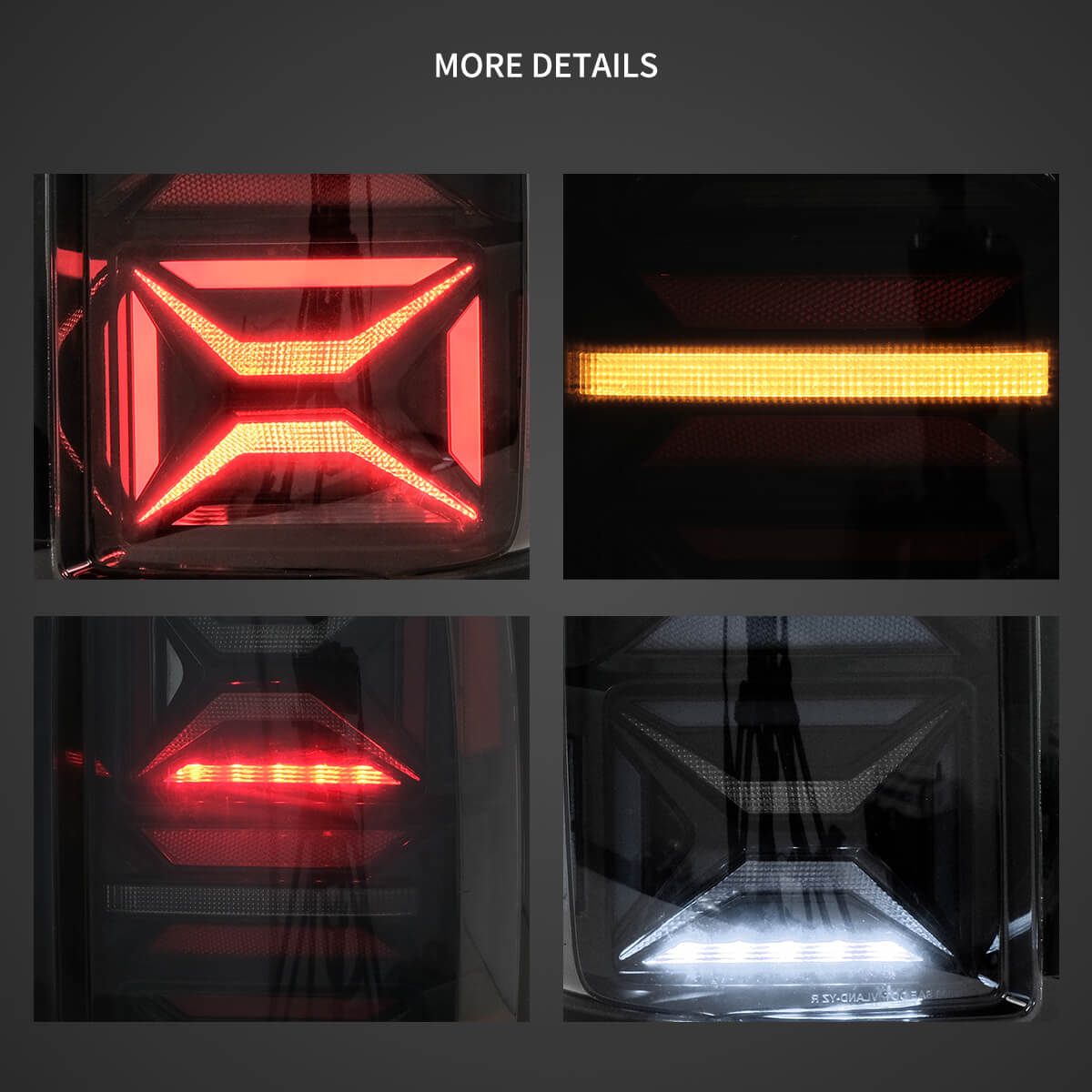VLAND UK 10-22 Volkswagen Amarok LED Tail Lights With Dynamic Welcome Lighting