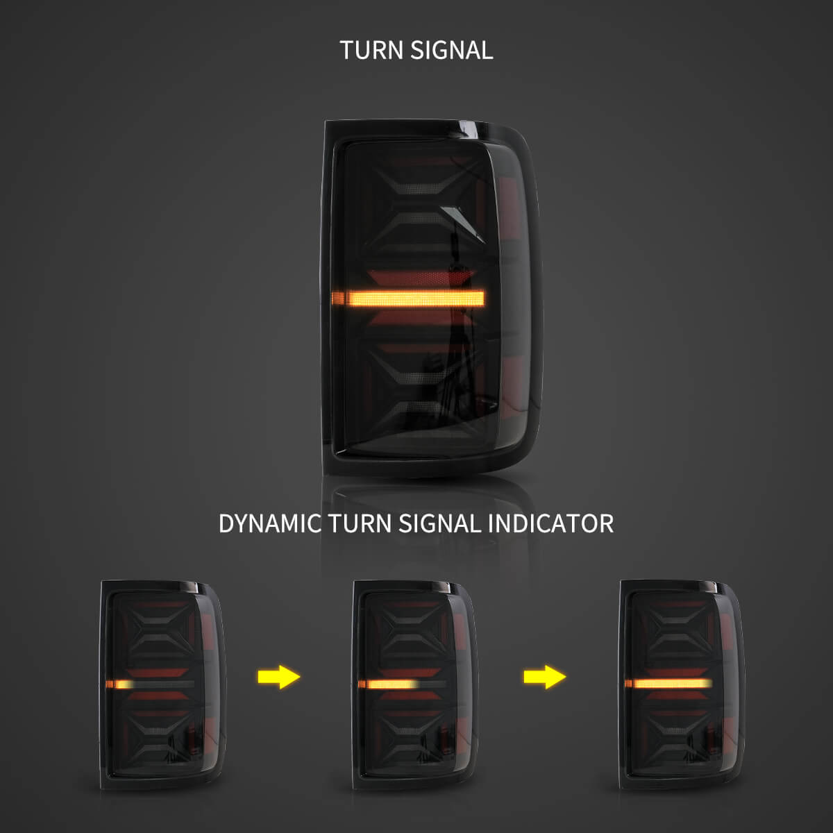 VLAND UK 10-22 Volkswagen Amarok LED Tail Lights With Dynamic Welcome Lighting
