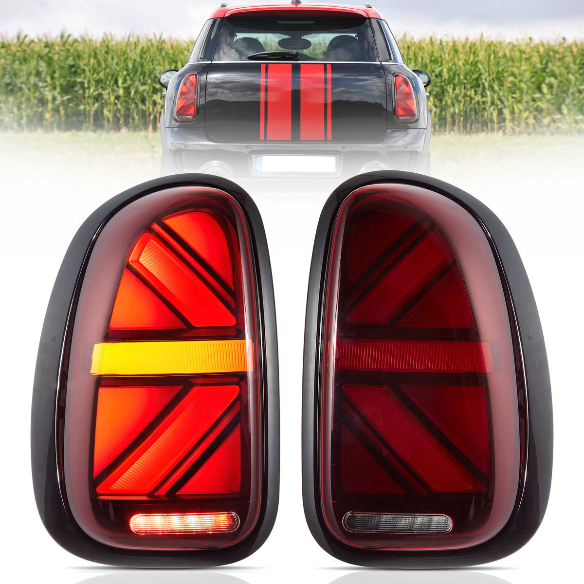 Vland UK  10-16 Mini Cooper Countryman R60 LED Tail Lights with E-Mark