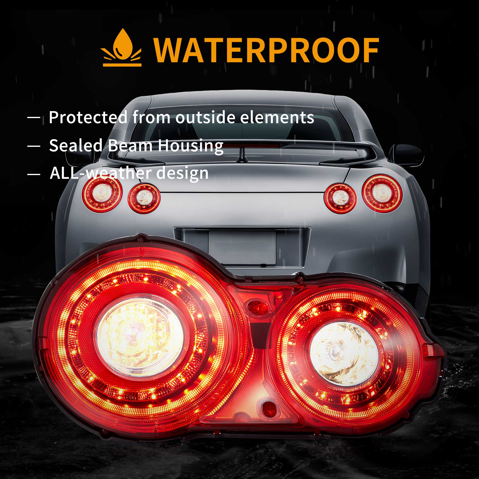 Vland 2008-2023 Nissan GTR R35 Tail Lights