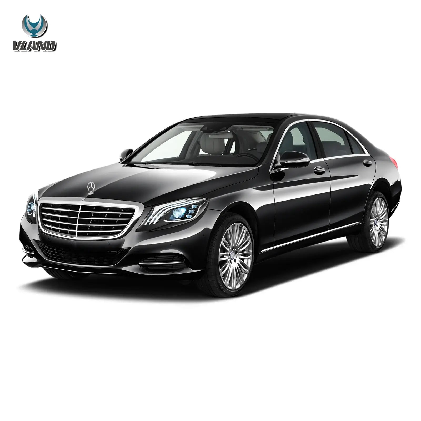 Vland UK14-17 Mercedes-Benz S-Class W222 Vland LED Dual Beam Matrix Headlights Black With Sequential Turn Signal with E-Mark