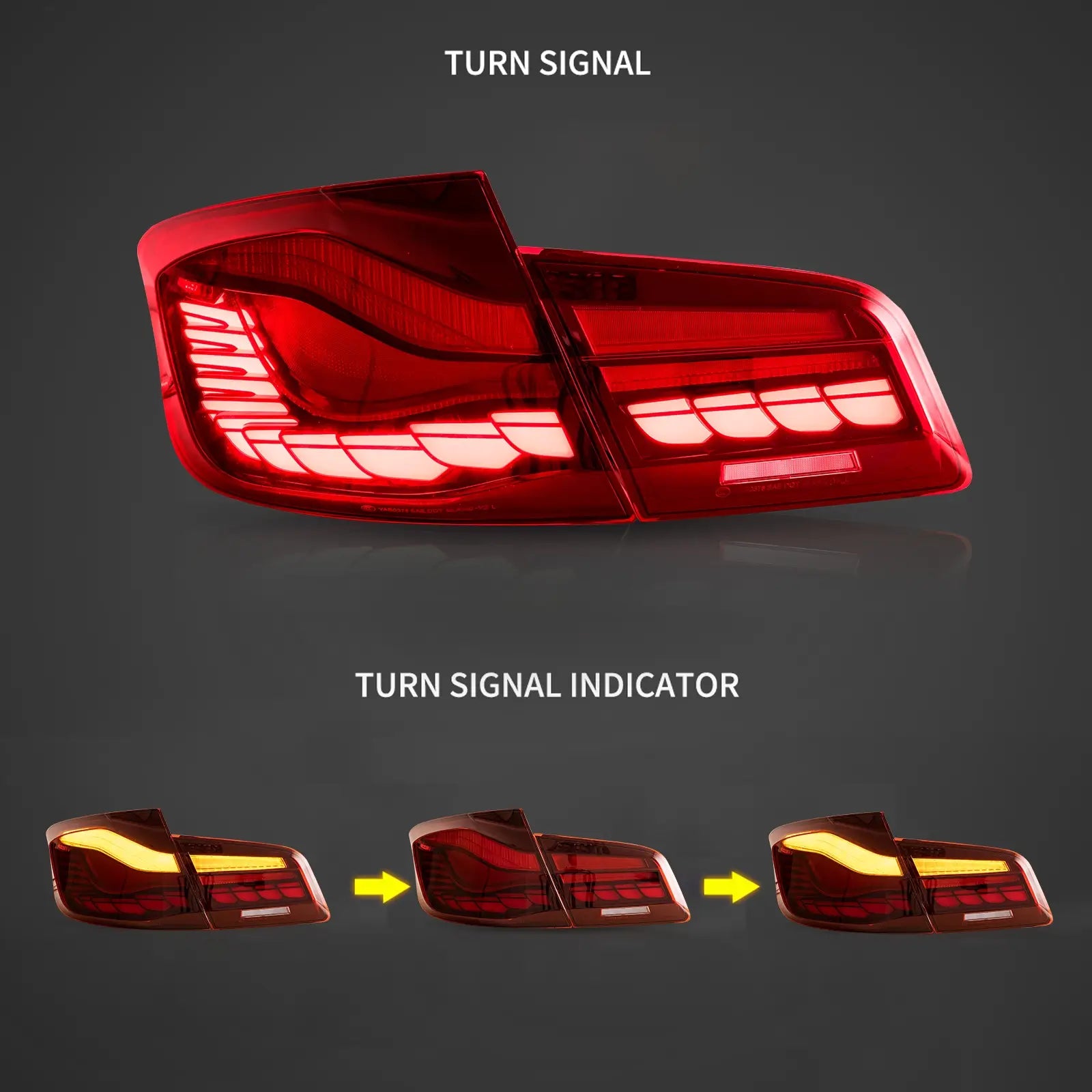 VLAND UK OLED Taillights For 2011-2017 BMW 5 Series M5 F10/F18