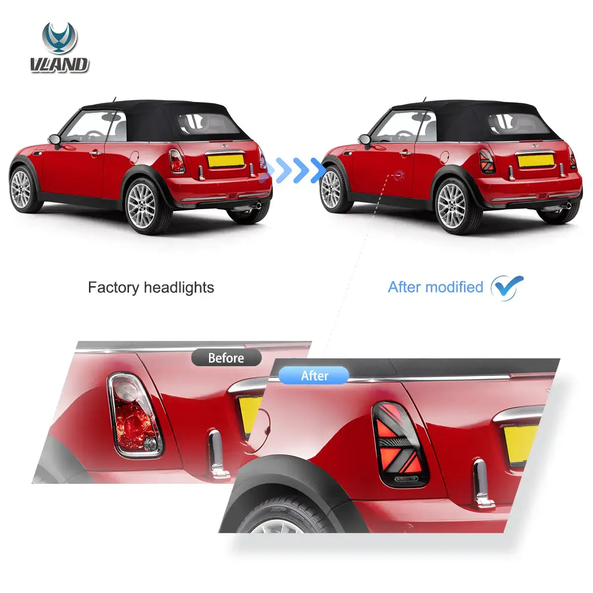 VLAND UK 01-06 Mini R Series 1th Gen(R50 R52 R53)  LED Tail Lights