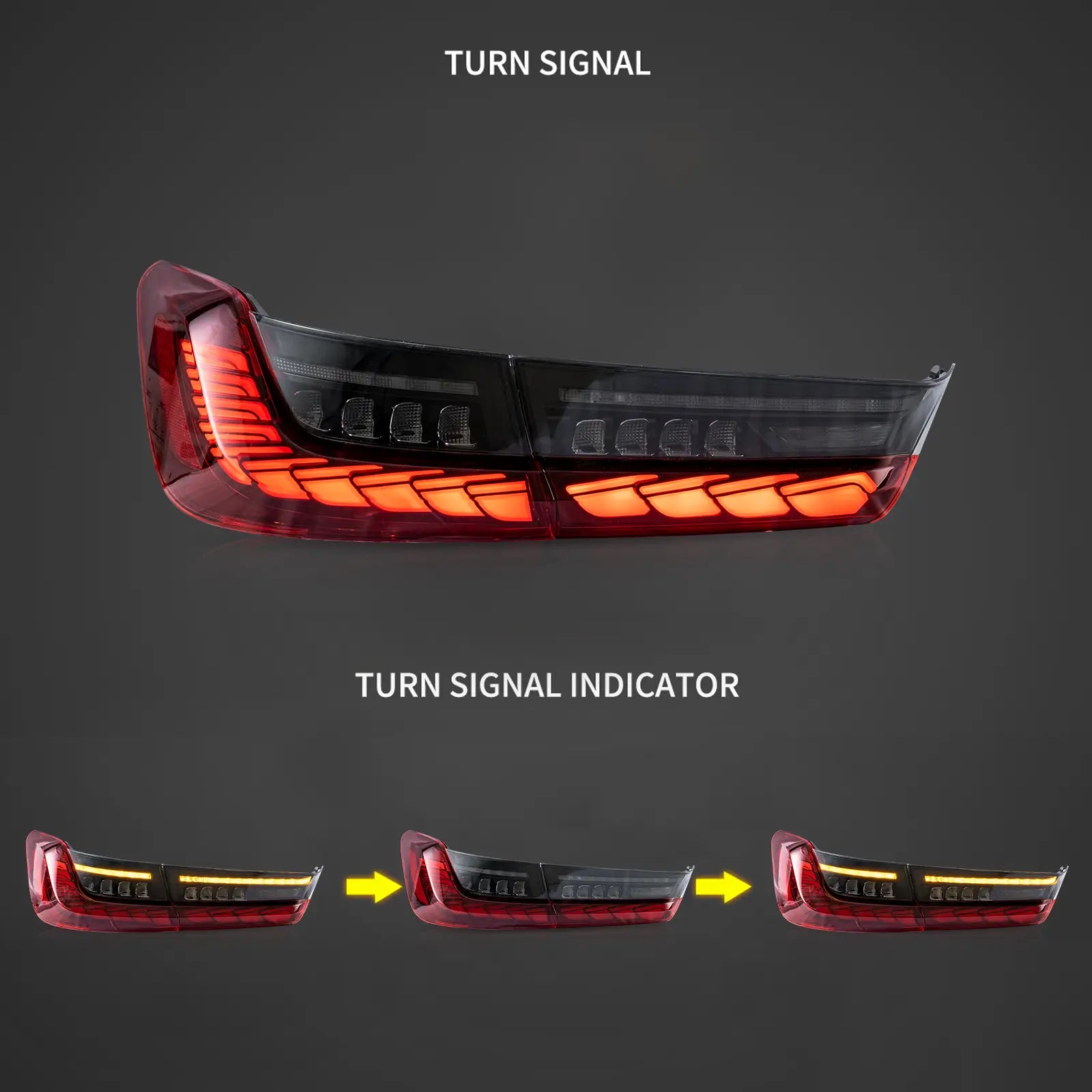 Vland UK18-24 BMW 3 Series G20/G80 M3 Vland OLED Tail Lights Sequential Turn Signal With Dynamic Welcome Lighting