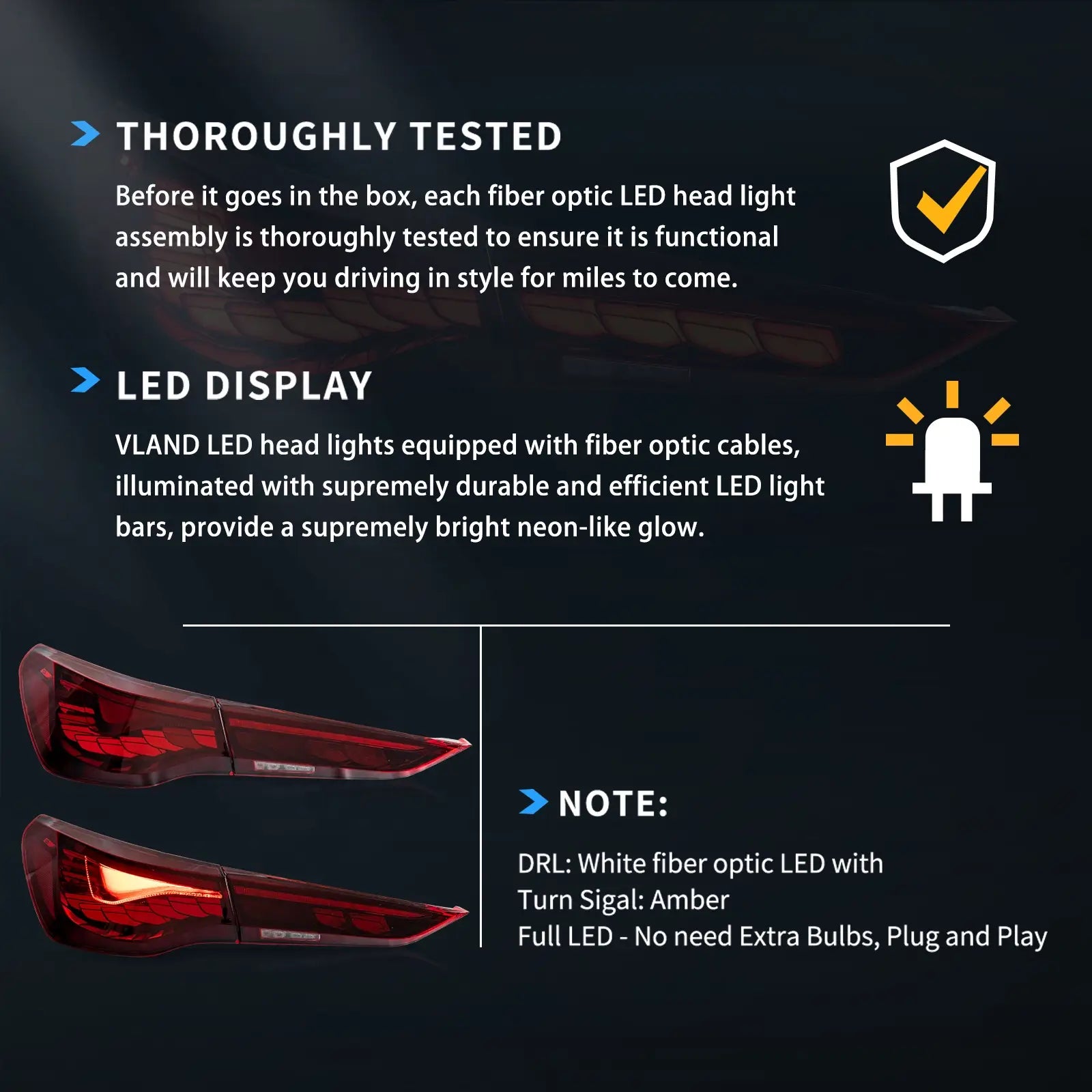 VLAND UK 20-UPVland UK BMW 4 Series 2th Gen G22/G23/G26 Vland OLED Tail Lights With Dynamic Welcome Lighting with E-Mark