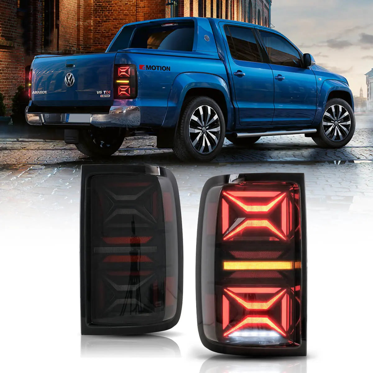 VLAND UK 10-22 Volkswagen Amarok LED Tail Lights With Dynamic Welcome Lighting