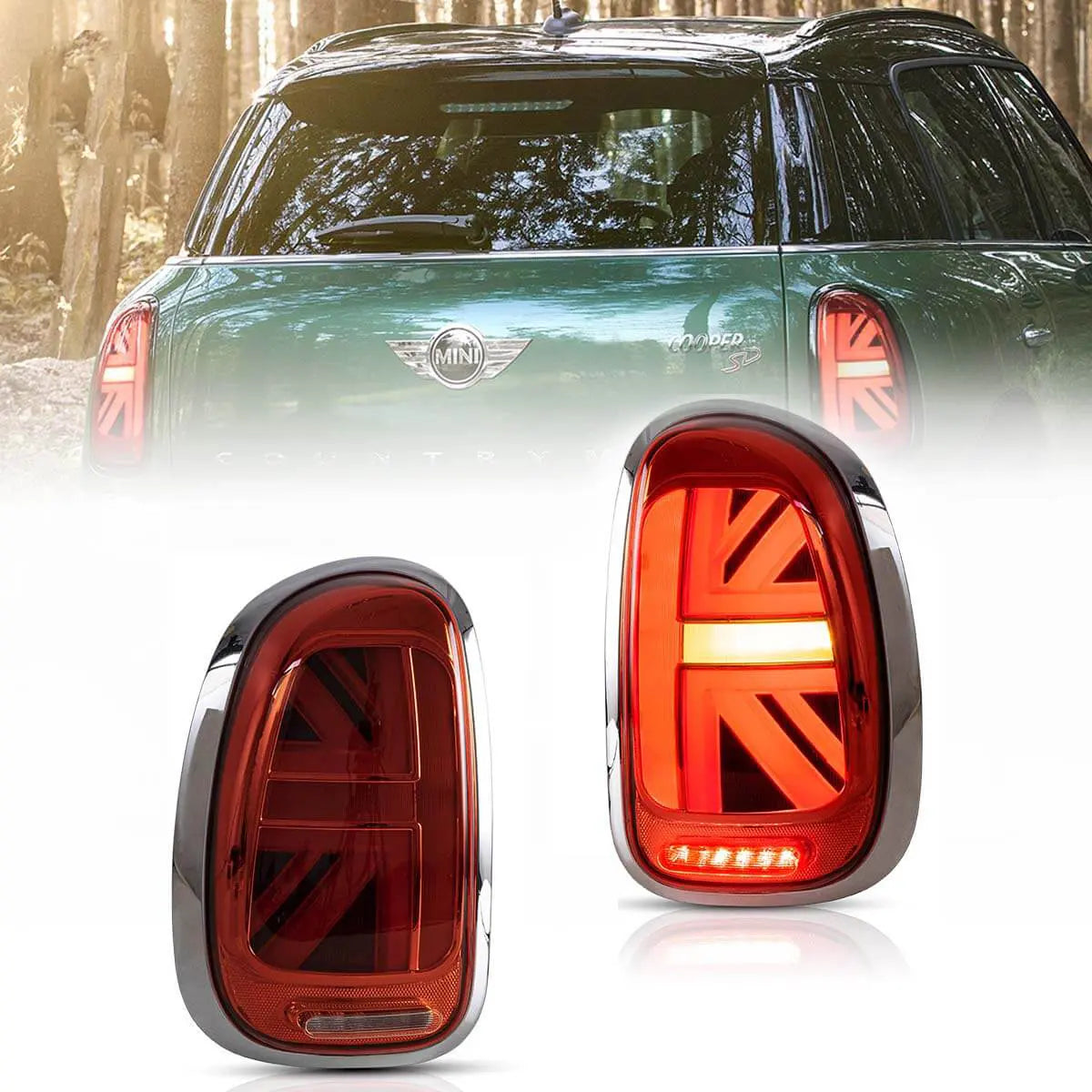 VLAND UK 10-16 Mini Cooper Countryman R60 Vland LED Tail Lights With Dynamic Welcome Lighting