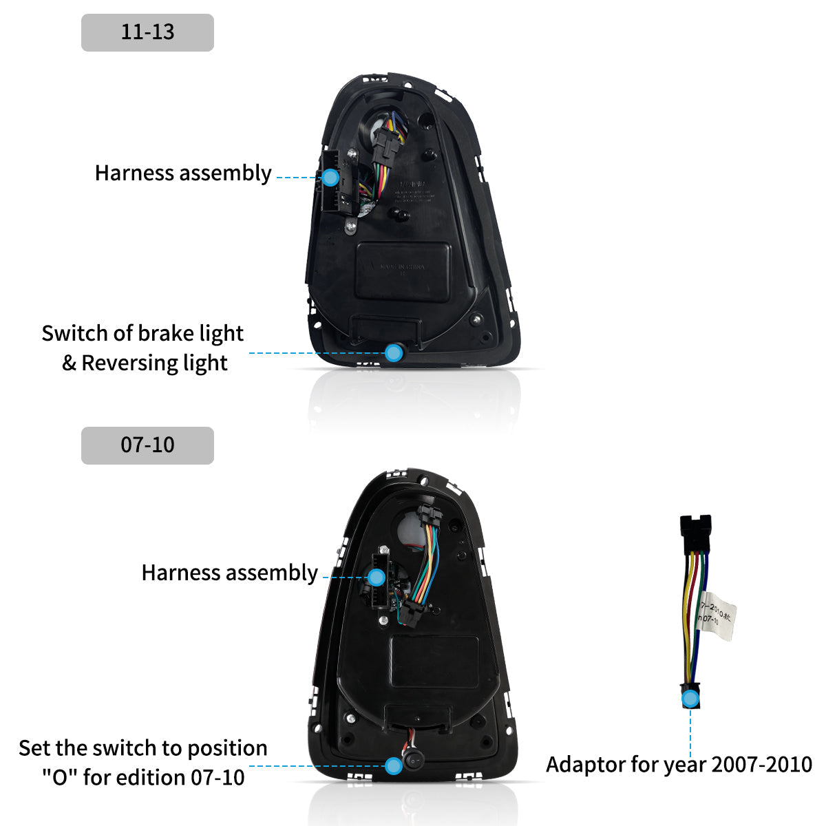 VLAND UK LED Tail Lights  2007-2013 Mini Cooper R Series 2th Gen(R56-R59)  