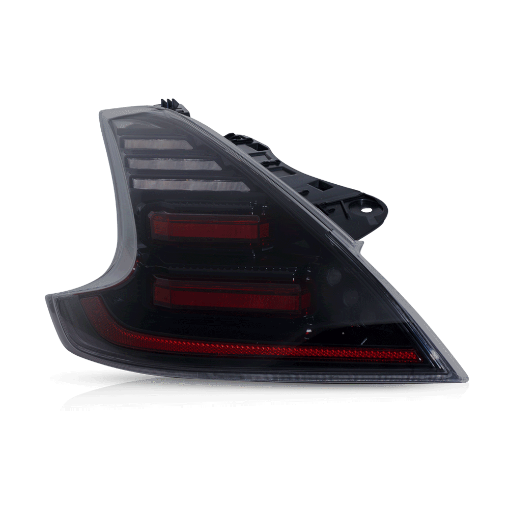 VLAND UK Smoked LED Tail Lights For NISSAN 370Z 2009-2020 w/Sequential & Animation