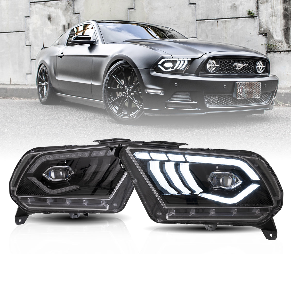 VLAND UK LED Headlights for Ford Mustang 2010-2014