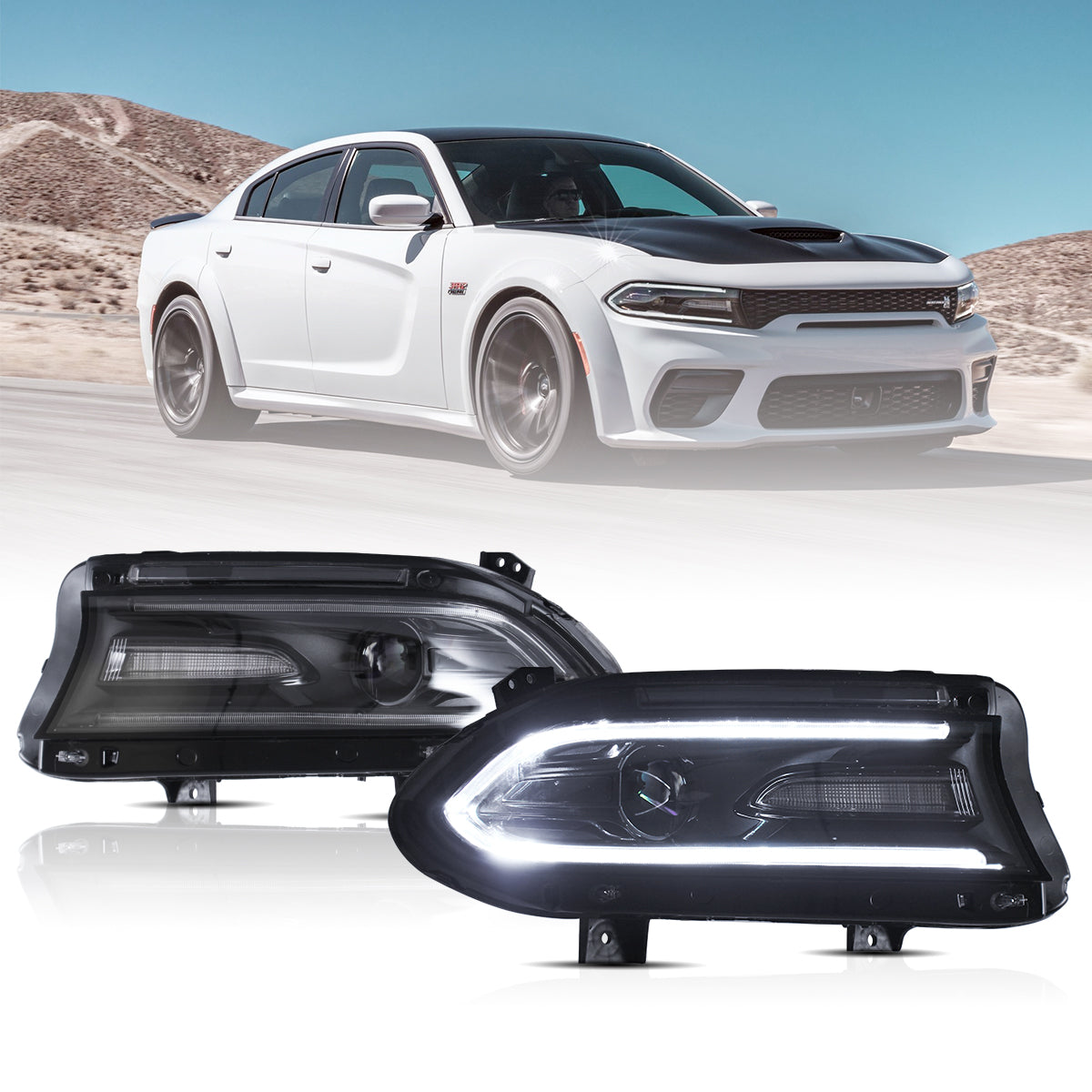 VLAND UK LED Headlights 2015-2023 Dodge Charger