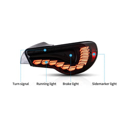 VLAND UK LED Tail Lights 2012-2020 Toyota 86 & Subaru BRZ & Scion FRS [Dragon Style]