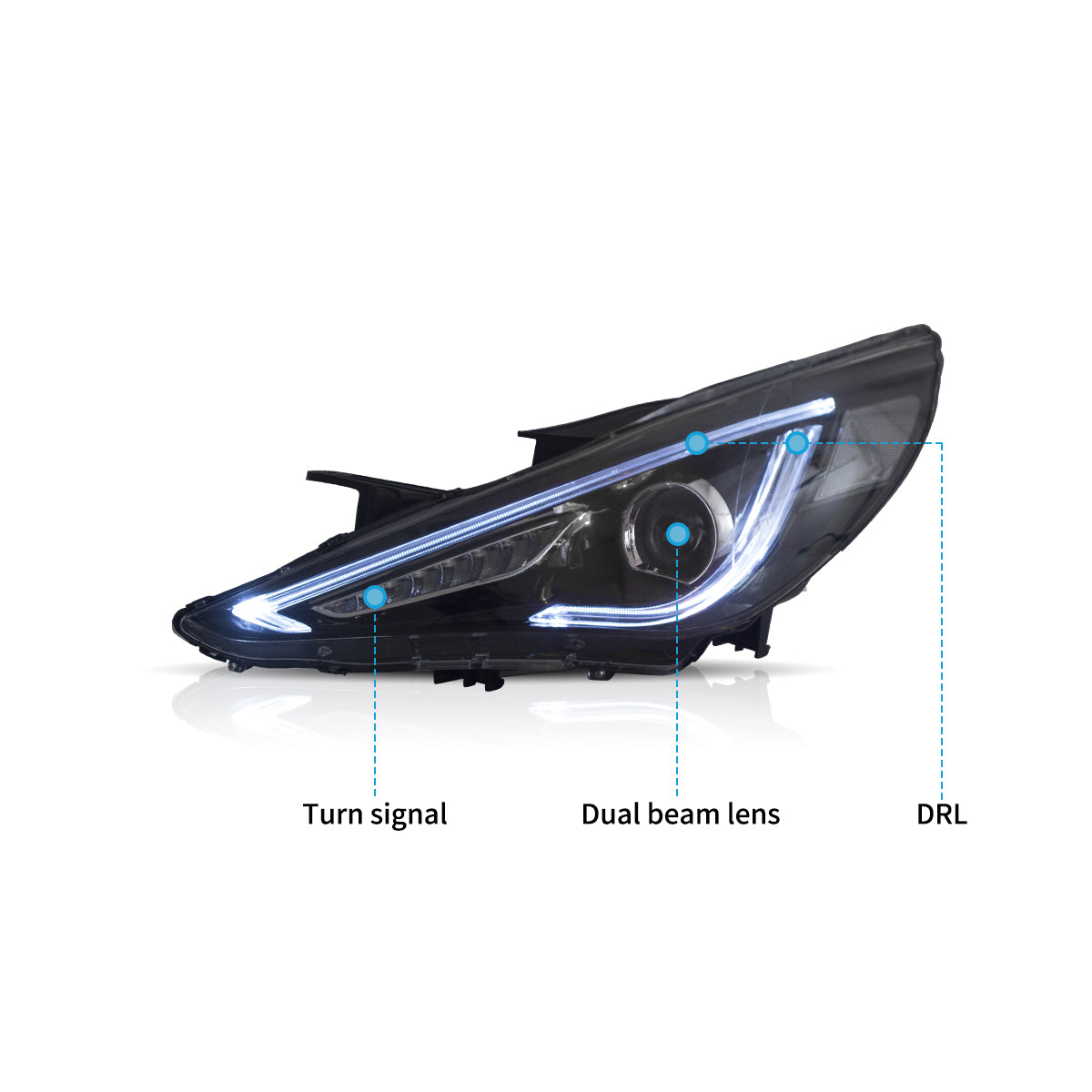 VLAND UK LED Headlights 2011-2014 Hyundai Sonata