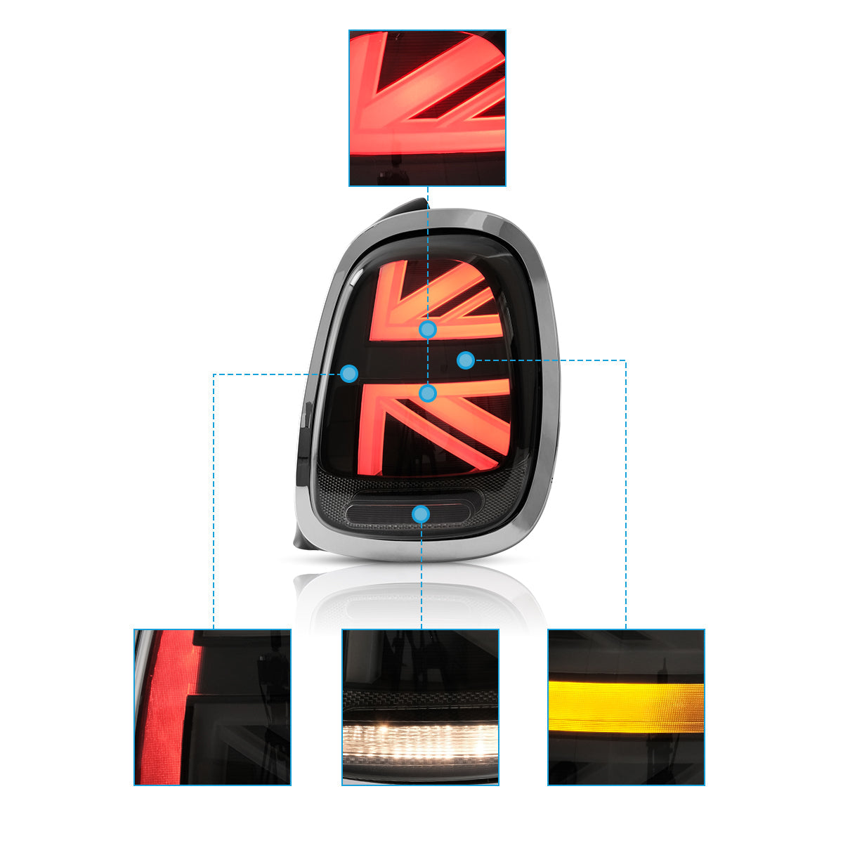 VLAND UK LED Tail Lights 2014-2019 Mini Cooper Hatch F55 F56 F57