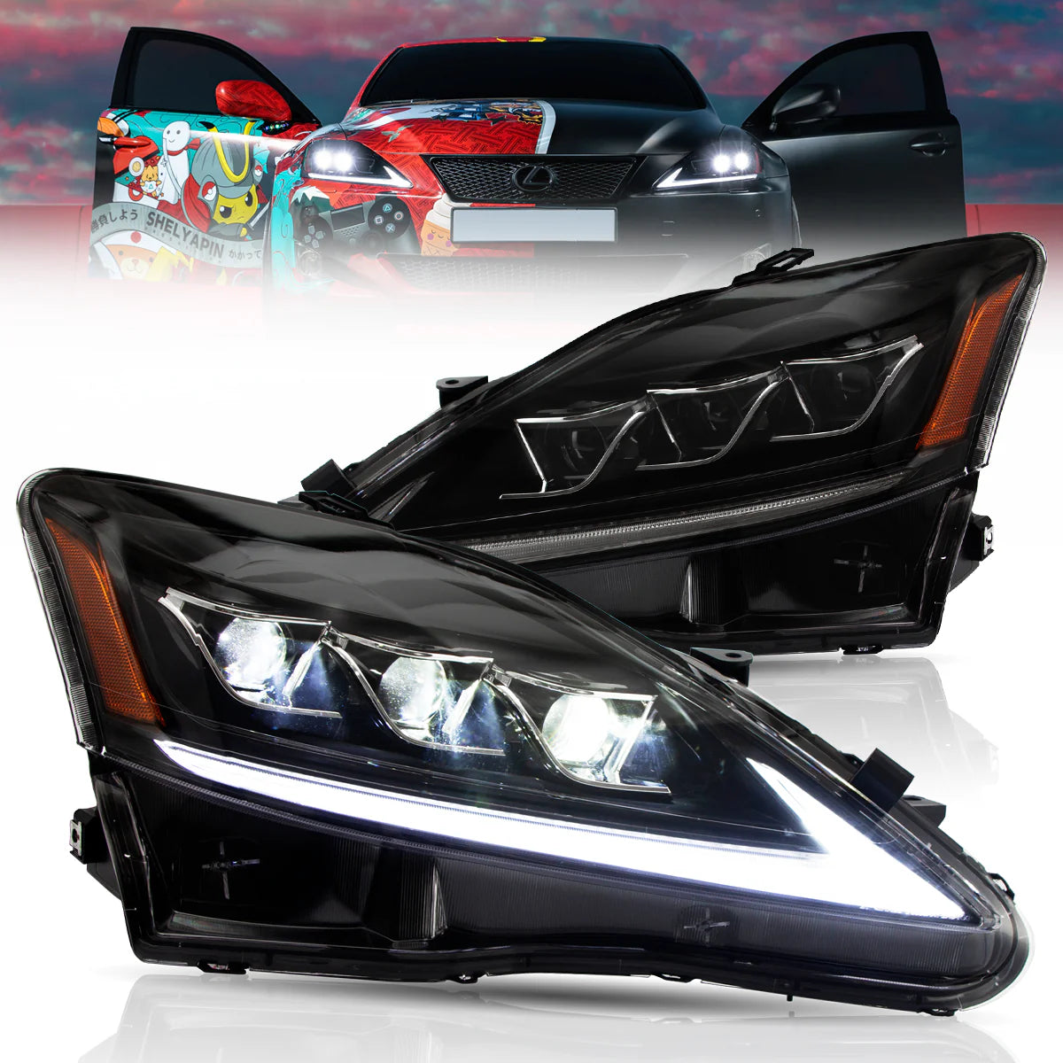 VLAND UK LED Headlights 2006-2013 Lexus IS250 350 ISF
