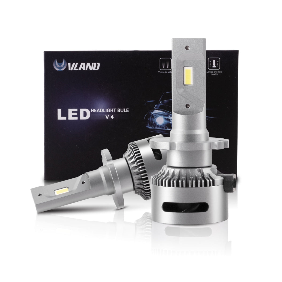 VLAND UK 2PCs D2S/H7/9005 LED Headlight Bulbs 35W 6000K Super Bright