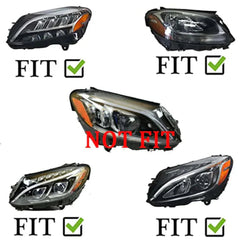 VLAND UK LED Headlights 2015-2020 Mercedes Benz C-Class 4th Gen. W205 with E-Mark