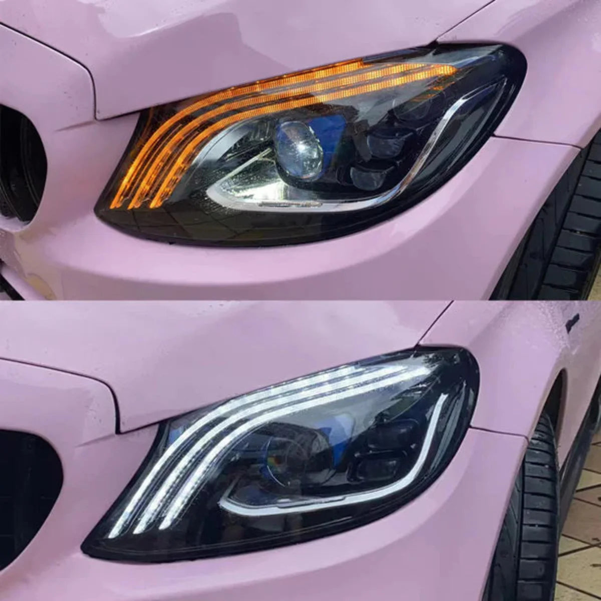 VLAND UK LED Headlights 2015-2020 Mercedes Benz C-Class 4th Gen. W205 with E-Mark