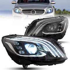 VLAND UK LED Headlights 2015-2020 Mercedes Benz C-Class 4th Gen. W205 with E-Mark