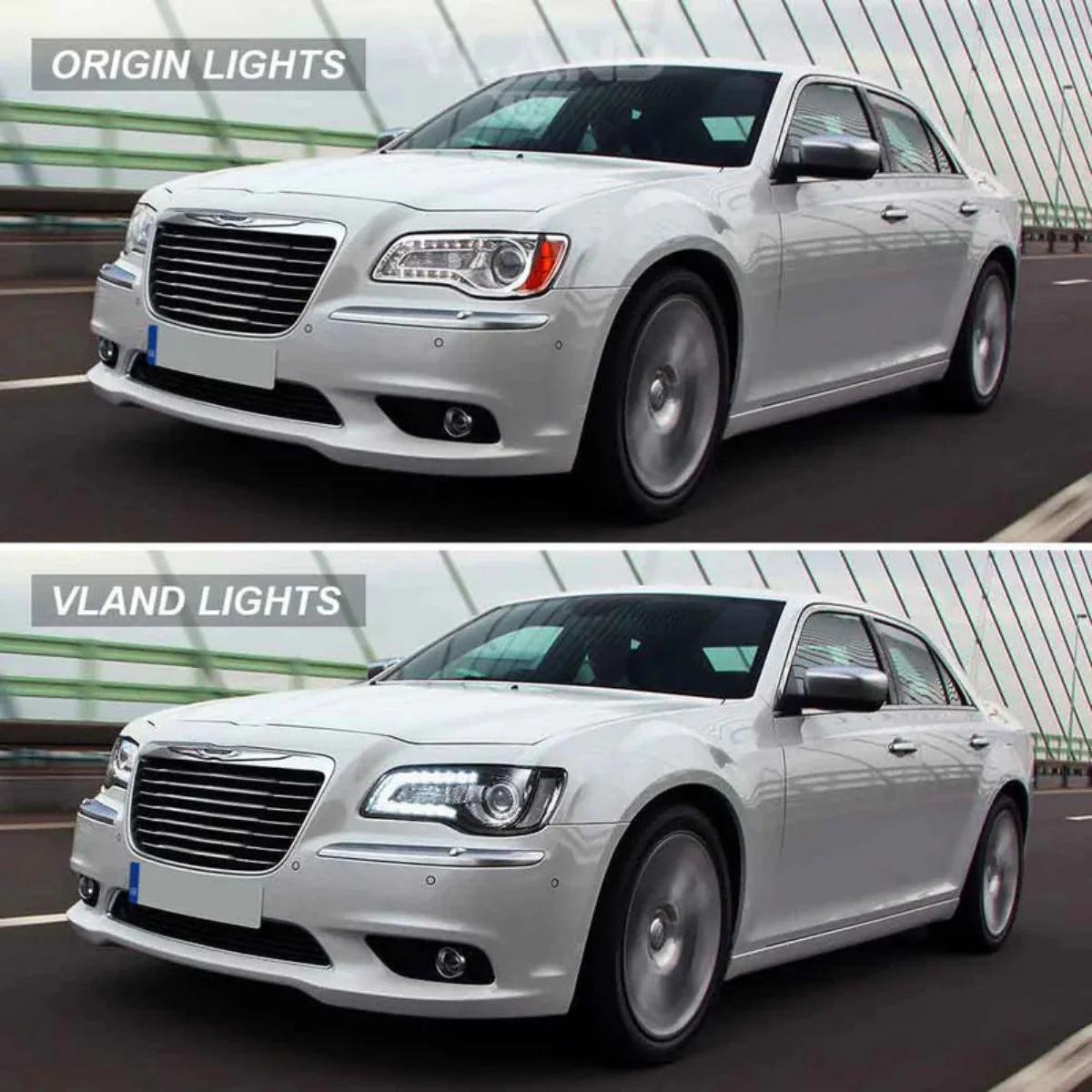 VLAND UK LED Projector Headlights For 2011–2023 Chrysler 300