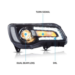 VLAND UK LED Projector Headlights For 2011–2023 Chrysler 300