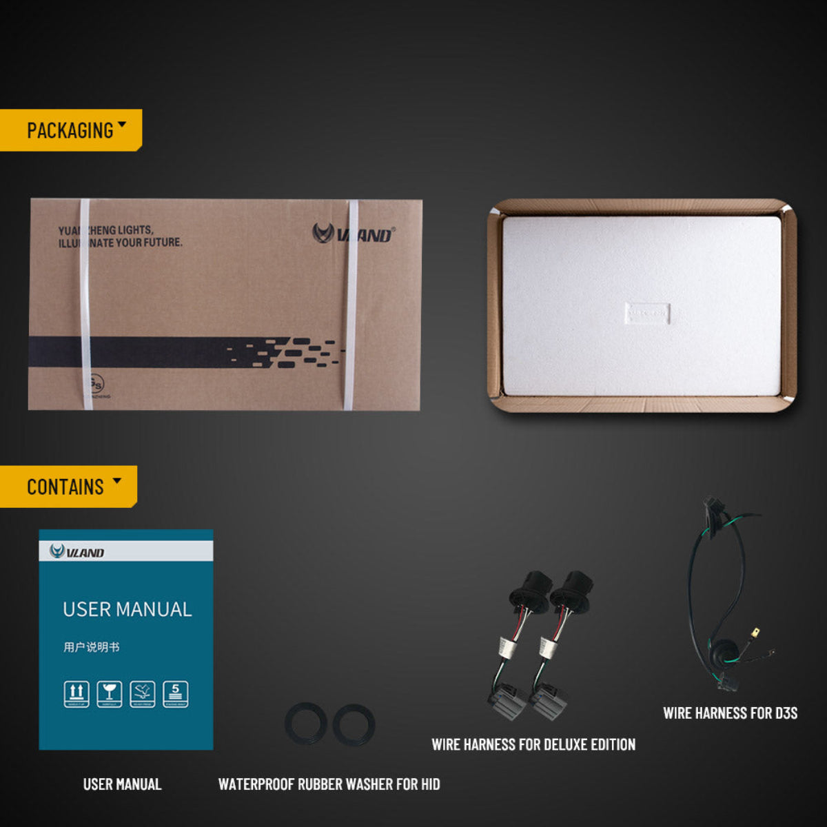 VLAND UK RGB style LED Headlights For Chevrolet  Camaro 2014 2015