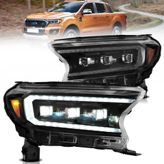 VLAND UK LED Matrix Headlights for 2016-2022 Ford Ranger PX with E-Mark