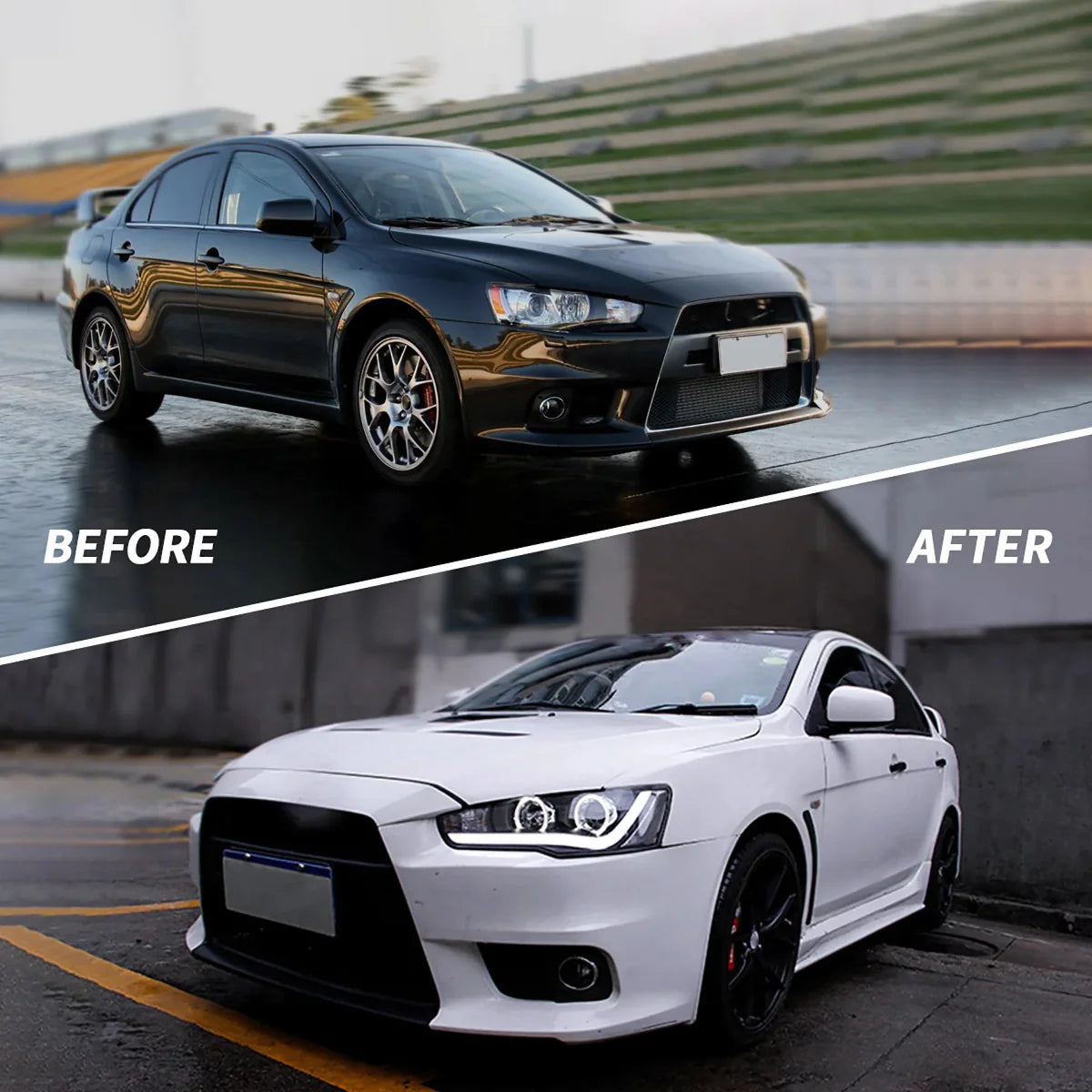 VLAND UK· LED Headlights For 2008-2017 Mitsubishi Lancer / EVO X