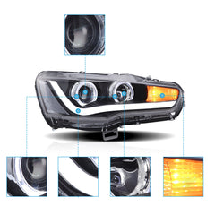 VLAND UK· LED Headlights For 2008-2017 Mitsubishi Lancer / EVO X