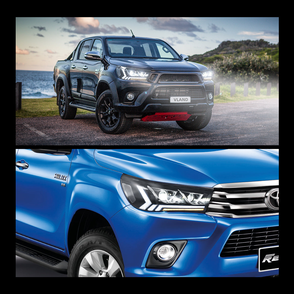 VLAND UK LED Headlights For 2015-2020 Toyota Hilux