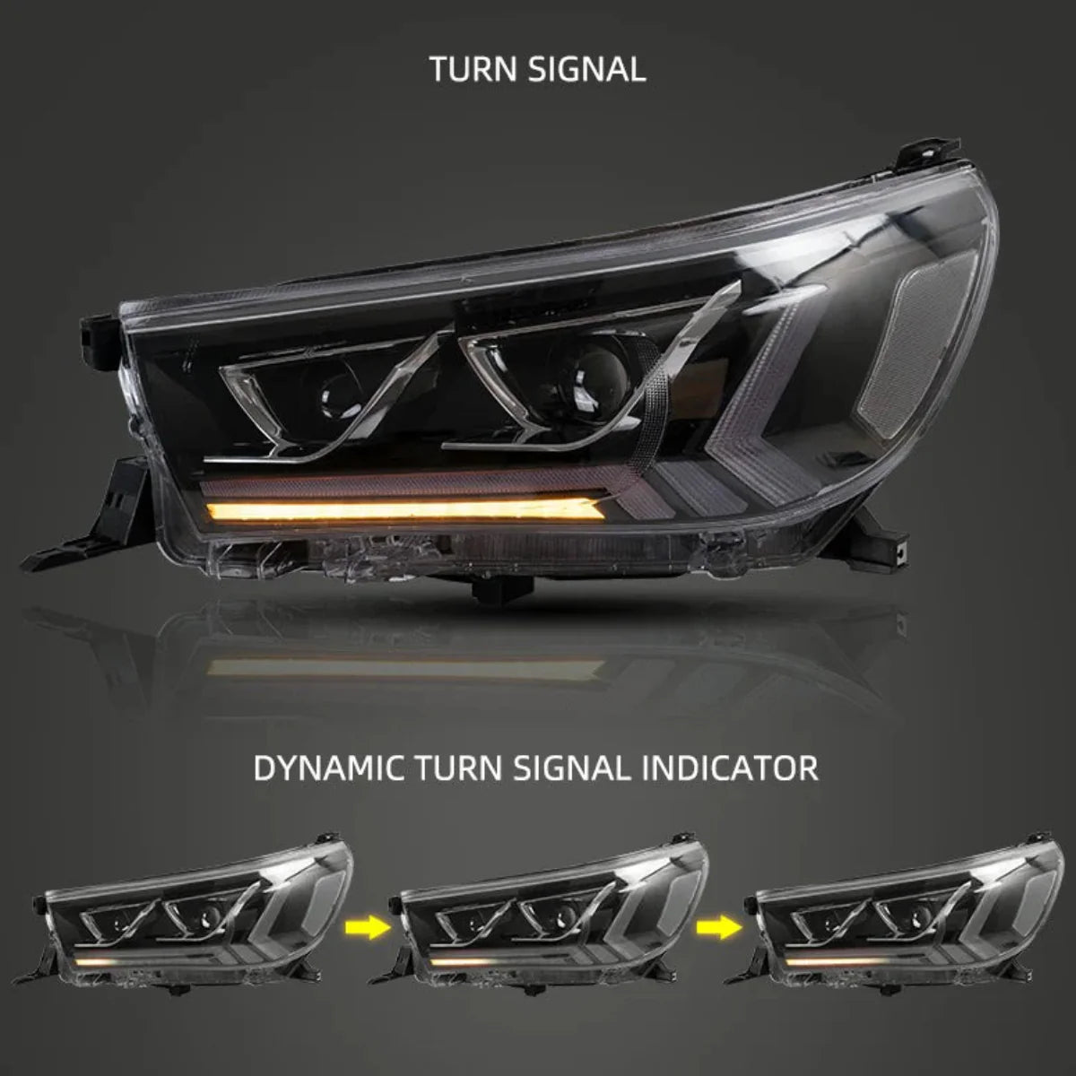 VLAND UK LED Headlights For 2015-2020 Toyota Hilux