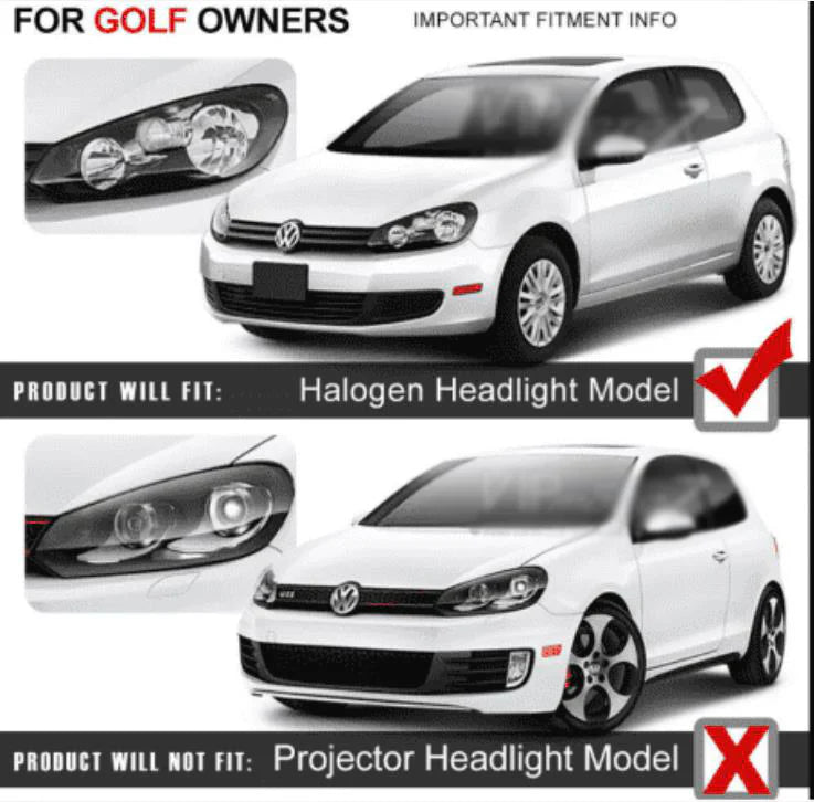 VLAND UK LED Headlights 2009-2014 Volkswagen Golf 6 MK6 with E-Mark