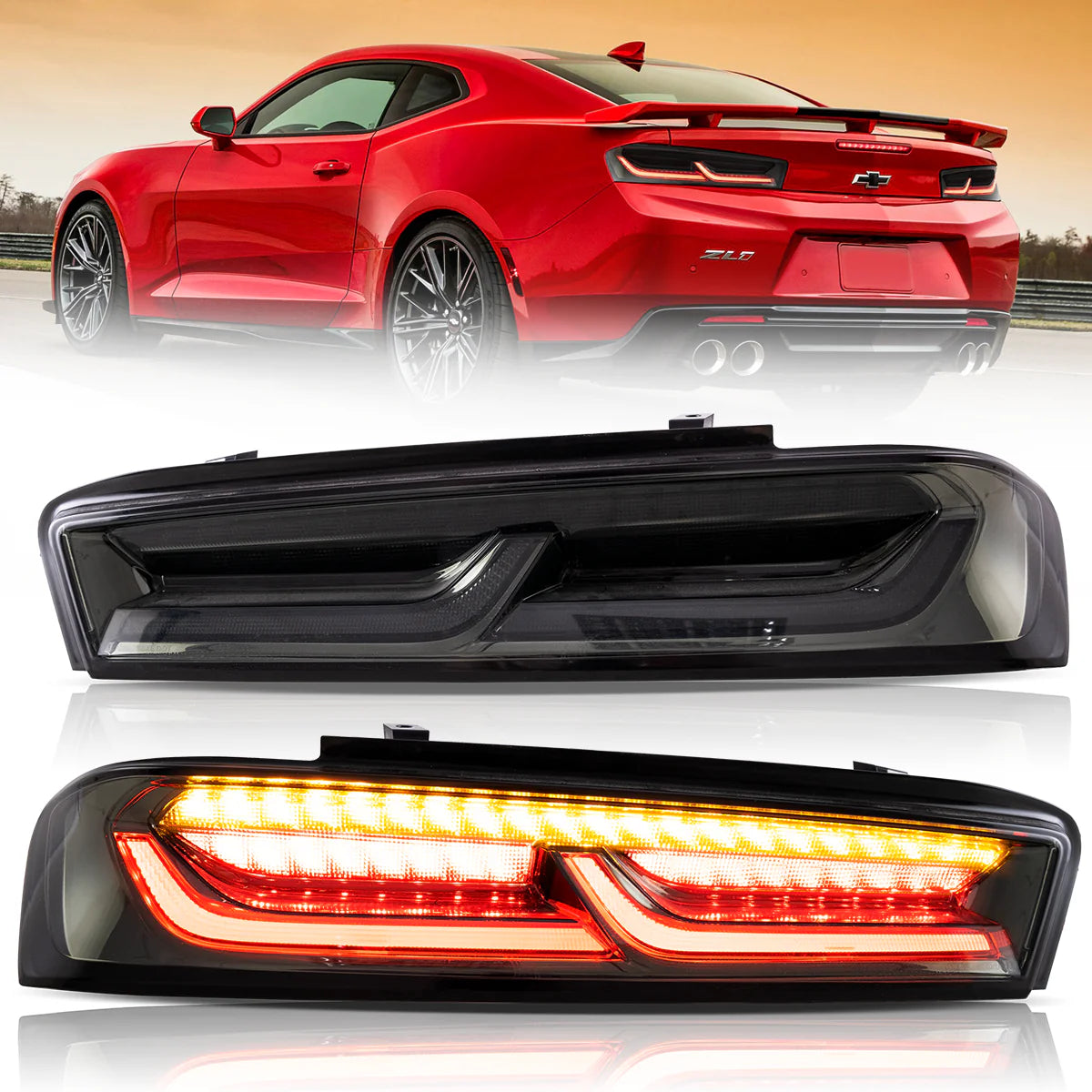 VLAND UK LED Tail Lights For 2016-2018 Chevrolet Camaro Chevy