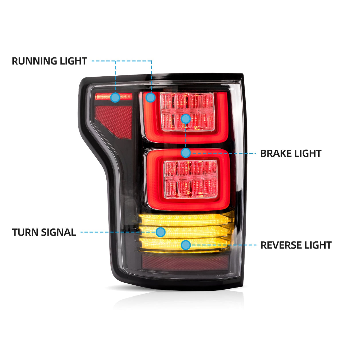 VLAND UK LED Tail Lights For 2015-2020 Ford F150