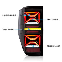 VLAND UK LED Taillights For 2012-2022 Ford Ranger T6