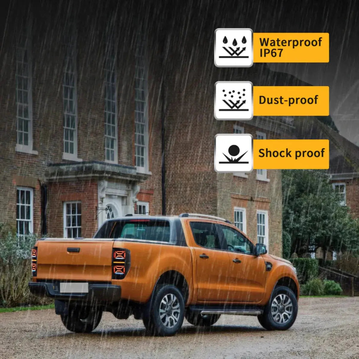 VLAND UK LED Taillights For 2012-2022 Ford Ranger T6