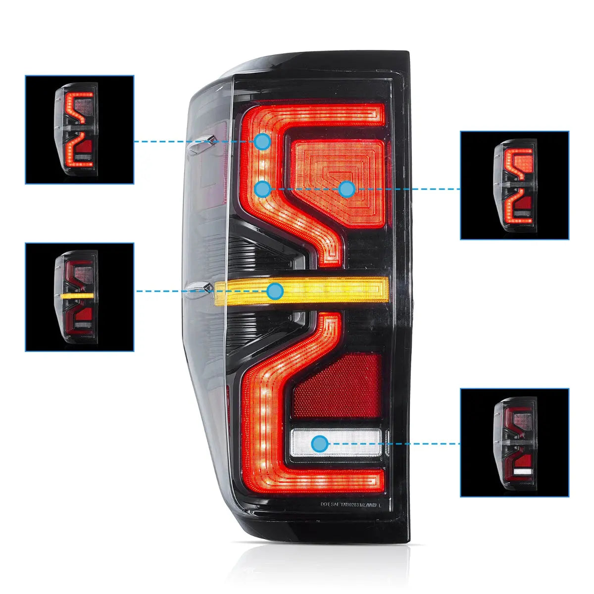 VLAND UK LED Taillights For 2012-2022 Ford Ranger T6